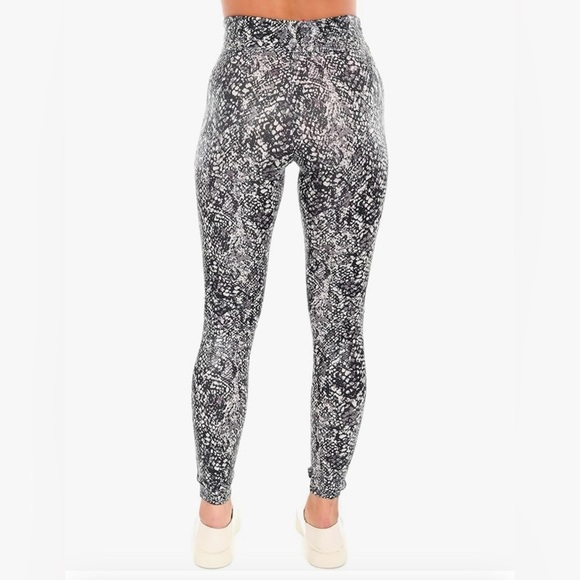 SPANX Faux Leather Snake Shine Leggings - Picture 2 of 6